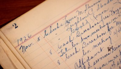 <p><strong>Stradley Then: </strong>Original ledger from 1926.</p>
